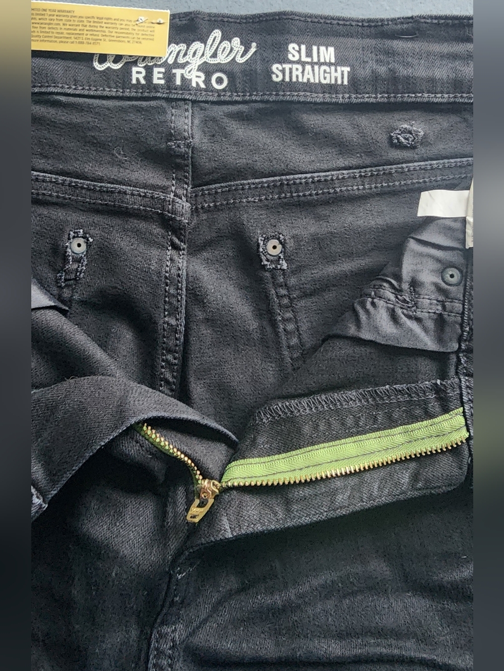 Wrangler Slim Straight Men's Jeans - Black - Picture 4 of 6